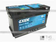 Аккумулятор EXIDE Start&Stop AGM  80Ah EN800 о.п.(315х175х190) (EK800)