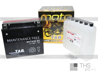 Аккумулятор TAB MAINTENANCE FREE BATTERY 18Ah EN210 п.п (175x87x155) (MYTX20-BS) AGM