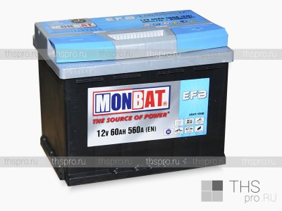 Аккумулятор MONBAT EFB  60Ah EN560 о.п. (242х175х190) (GM55L2XO_1)