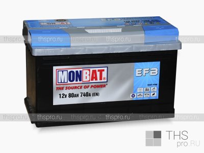 Аккумулятор MONBAT EFB  80Ah EN740 о.п. (310х175х190) (GM77L4XO_1)