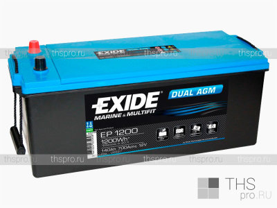 Аккумулятор EXIDE MARINE & LEASURE range Dual AGM 140 Ah EN700 п.п.(513х189х223) (EP1200)