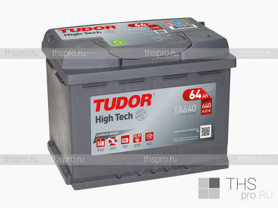 Аккумулятор TUDOR High-Tech  64Ah EN640 о.п.(242x175x190) (TA640)