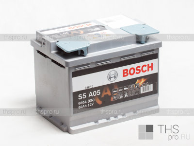 Аккумулятор BOSCH  S5 A05 AGM 60Ah 680A (EN) о.п.(242х175х190) 560 