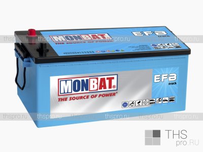 Аккумулятор MONBAT TRUCK  EFB 225Ah EN1200 п.п. (514х276х242) (B00,ПК) (GM225C0)