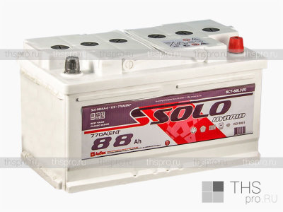 Аккумулятор SOLO 88Ah 770EN о.п.(314х175х175)