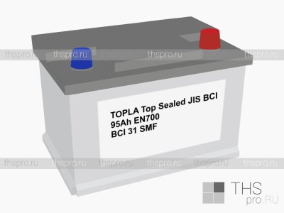 Аккумулятор TOPLA Top Sealed JIS BCI  95Ah EN700 о.п. (330х173х239) (BCI 31 SMF)