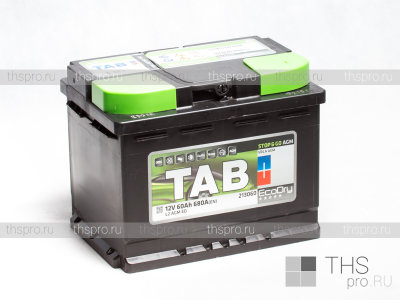 Аккумулятор TAB AGM EcoDry  60Ah EN680 о.п. (242х175х190) L2 AGM ED
