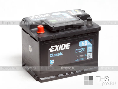 Аккумулятор EXIDE CLASSIC  55Ah EN460 п.п.(242х175х190) (EC551)