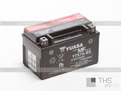Аккумулятор YUASA    6Ah EN105 п.п.(150х87х94) (YTX7A-BS) AGM (0,33l)