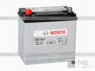 Аккумулятор BOSCH S3 017 45Ah 300A (EN) п.п.(219х135х225) 545 079 030