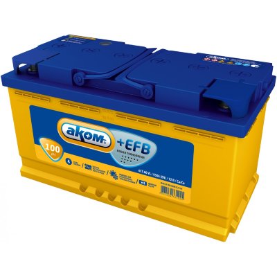 Аккумулятор АКОМ + EFB 100Ah EN950 п.п. (353х175х190)