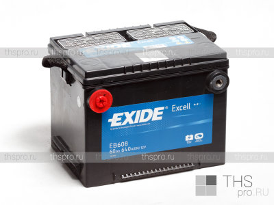 Аккумулятор EXIDE EXCELL  60Ah EN640 п.п.(230х180х186) (EB608)