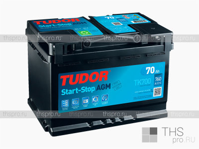 Аккумулятор TUDOR AGM 70Ah EN760 о.п.(278x175x190) (TK700)