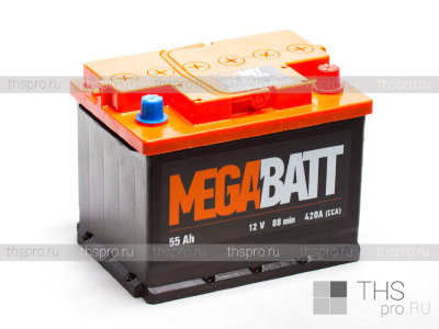 Аккумулятор  MEGA BATT   55Ah EN420 о.п.(242х175х190)