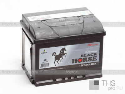Аккумулятор Black Horse 55Ah 480EN о.п.(242х175х190)