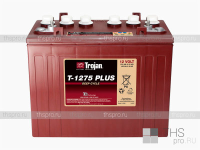 Аккумулятор TROJAN T1275+ 12V (5/120Ah; 20/150Ah; 100/166Ah) (329х181х272) (BCI N/A)