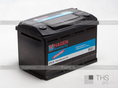 Аккумулятор HAGEN  74Ah EN680 п.п.(278х175х190) (57413)