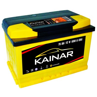 Аккумулятор KAINAR  75Ah 650EN о.п.(278x175x190)