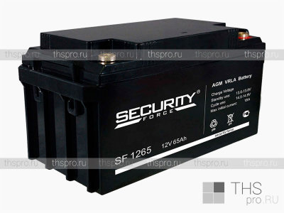 Аккумулятор SECURITY FORCE  12V  65Ah (SF 1265) (350х167х164)
