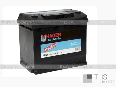 Аккумулятор HAGEN  55Ah EN460 п.п.(242х175х190) (55565)