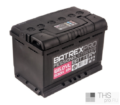Аккумулятор BATREX 66 Ah EN630 п.п. 6CT-66.0 VL (278x175x190)