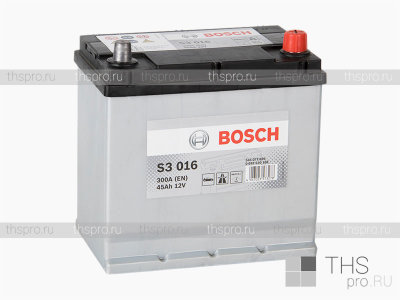 Аккумулятор BOSCH S3 016 45Ah 300A (EN) о.п.(219х135х225) 545 077 030