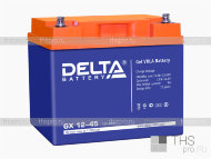 Аккумулятор DELTA  12V  45Ah (GX 12-45) (197х165х170)