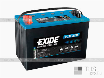 Аккумулятор EXIDE MARINE & LEASURE range Dual AGM 100 Ah EN720 п.п.(330х173х240) (EP900)