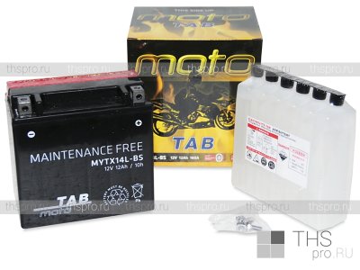 Аккумулятор TAB MAINTENANCE FREE BATTERY 12Ah EN180 о.п (150x87x145) (MYTX14L-BS) AGM