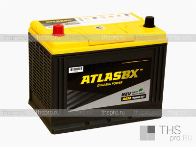 Аккумулятор ATLAS  75Ah EN750 п.п.(260х172х220) (S65D26R) AGM