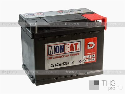 Аккумулятор Monbat D (Dynamic)  62Ah EN520 о.п. (242х175х175) (А56В2W0_1 )