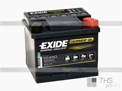 Аккумулятор EXIDE MARINE & LEASURE range  Equipment GEL 40Ah о.п.(210х175х175) (ES450)
