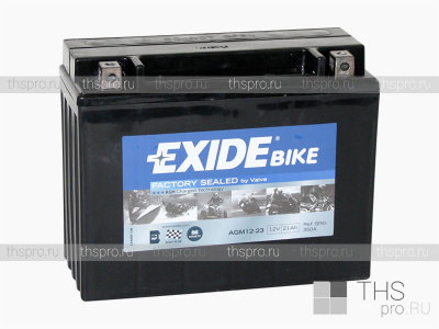 Аккумулятор EXIDE bike 21Ah EN350 о.п.(205x86x162) (AGM12-23)