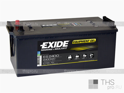 Аккумулятор EXIDE MARINE & LEASURE range Equipment GEL 210Ah п.п (518х279х240) (ES2400)