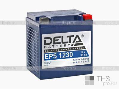 Аккумулятор DELTA  30Ah EN400 о.п. (166х130х175) EPS 1230 (YTX30HL-BS, YTX30L-B, YTX30L)