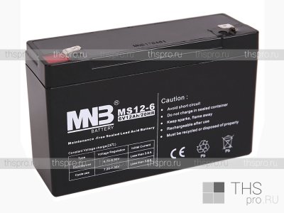 Аккумулятор MNB 6V 12Ah (MS12-6) (151x50x94)