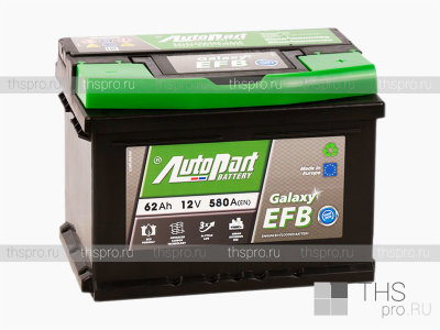 Аккумулятор AutoPart Galaxy EFB  62Ah EN580 о.п.(242х175х190)