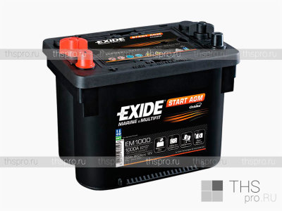 Аккумулятор EXIDE MARINE & LEASURE range Start AGM 50Ah EN800 п.п.(235/260х173х206) (EM1000)