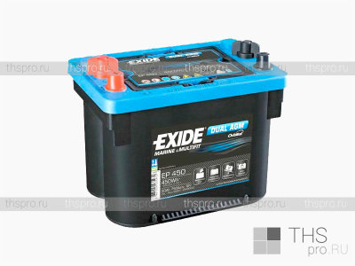 Аккумулятор EXIDE MARINE & LEASURE range Dual AGM  50Ah EN750 п.п.(260х173х206) (EP450)
