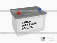 Аккумулятор  BERGA  60Ah EN540 о.п.(232х173х225) (BB-D23L)