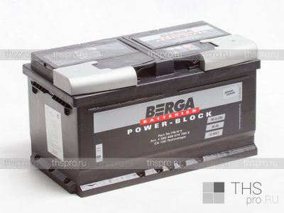 Аккумулятор  BERGA  80Ah EN740 о.п.(315х175х175) (PB-№4)