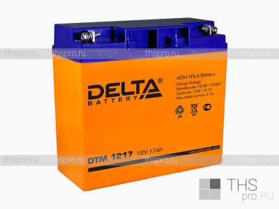 Аккумулятор DELTA  12V  17Ah (DTM 1217) (181х77х167)