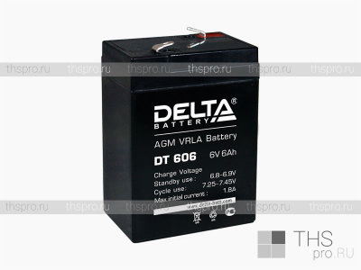 Аккумулятор DELTA   6V  6Ah (DT 606) (70х47х107)