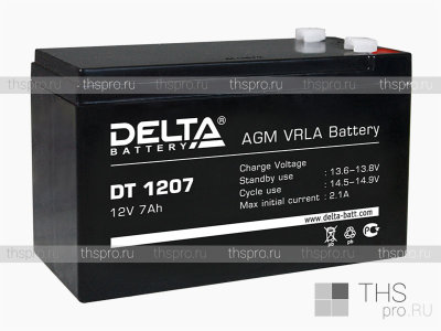 Аккумулятор DELTA  12V   7Ah (DT 1207) (151х65х102)