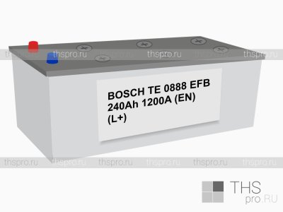 Аккумулятор BOSCH TE 0888 EFB 240Ah 1200A (EN) п.п.(518х276х242)  (L+)