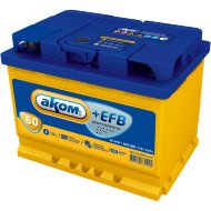 Аккумулятор АКОМ + EFB 60Ah EN580 п.п. (242х175х190)