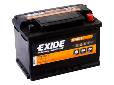 Аккумулятор EXIDE MARINE & LEASURE range Start 74Ah EN680 о.п.(278x175x190) (EN750)