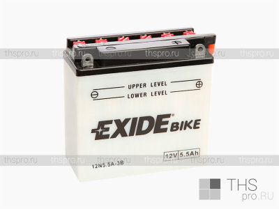 Аккумулятор EXIDE bike  5,5Ah EN40 о.п.(103x90x114) (12N5,5A-3B)