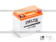 Аккумулятор DELTA   5Ah EN80 о.п. (114х70х106) CT 1205 (YTX5L-BS, YTZ7S)