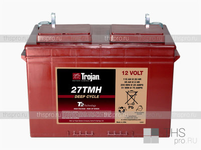 Аккумулятор TROJAN 27TMH 12V (5/95Ah; 20/115Ah; 100/128Ah) (323х168х235) (BCI 27)